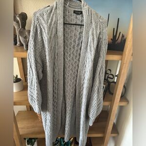 TopShop Grey Chunky Knitted Cardigan